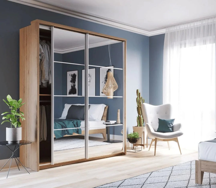 Arti AR-17 Sliding Door Wardrobe 180cm Oak Shetland