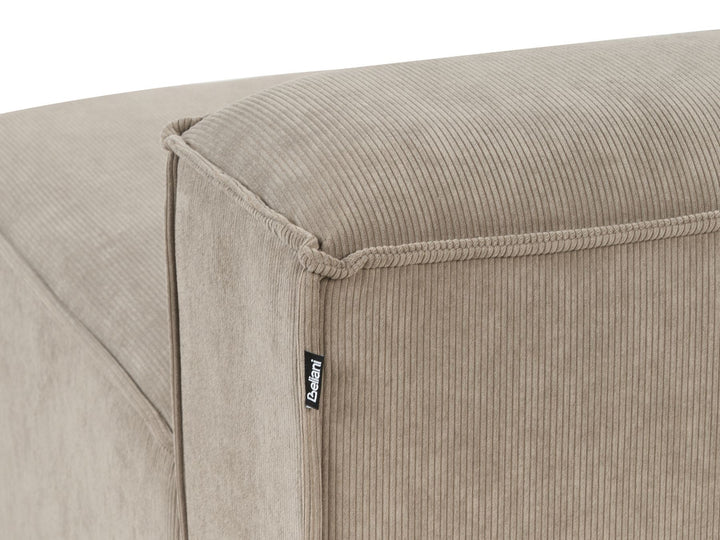 Ardal Left Hand Jumbo Cord Chaise Lounge Taupe