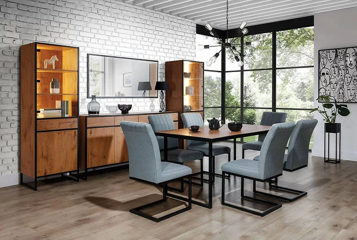 Loft Dining Table - Oak Lancelot & Black