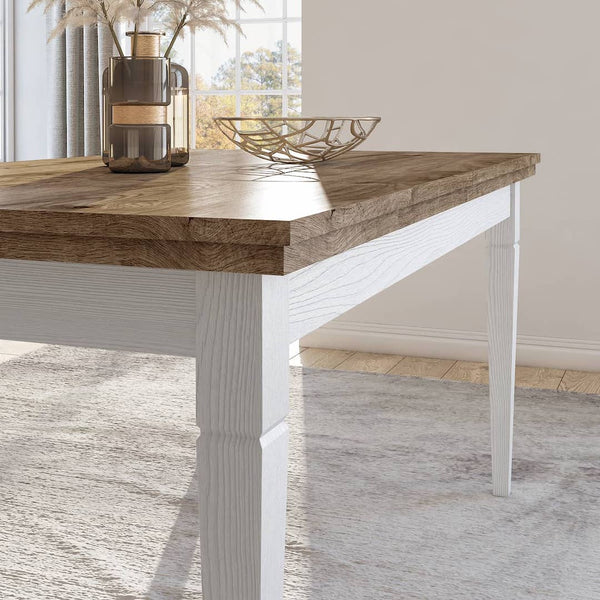 Evora 92 Extendable Dining Table - Abisko Ash & Oak Lefkas