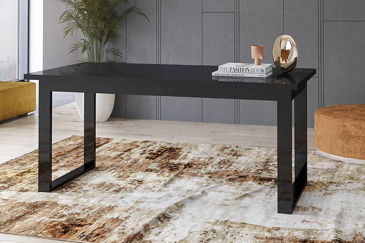 Helio 92 Sophisticated Black Extending Dining Table