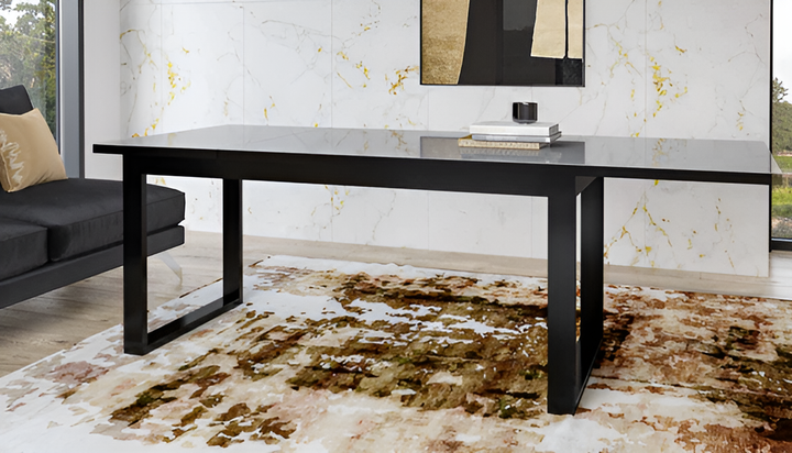 Helio 92 Sophisticated Black Extending Dining Table