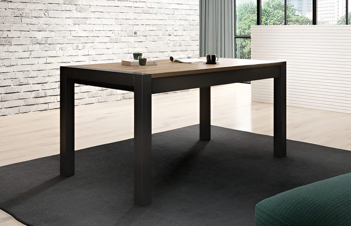 Aktiv Elegant Extending Dining Table in Oak Taurus & Black Matt - Versatile Dining Solution