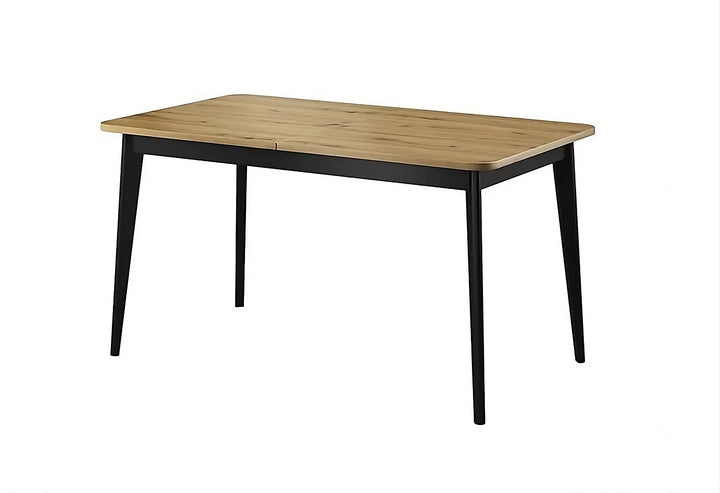 Nordi Stylish Extending Dining Table in Oak Artisan and Black