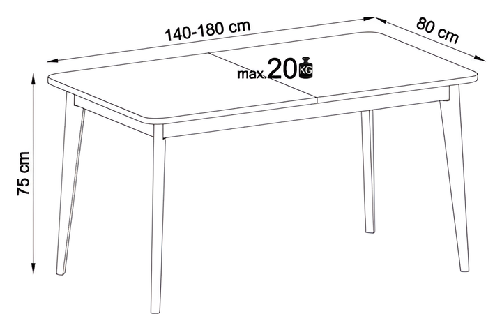 Nordi Elegant Extending Dining Table in White and Oak Riviera - Stylish Dining Solution