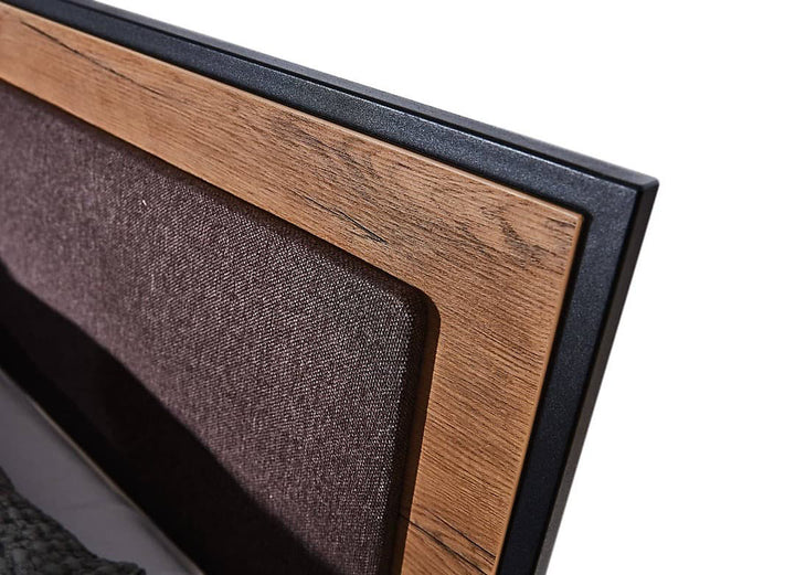 Loft Ottoman Bed - EU Super King 180 x 200cm Oak Lancelot & Black