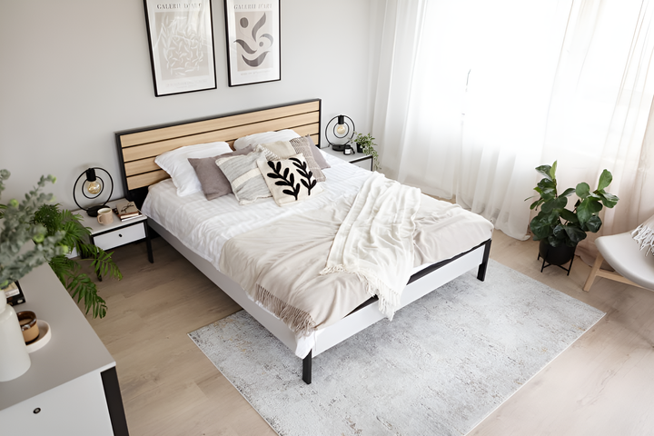 Gris Stylish Ottoman Bed EU Super King Size 180 x 200cm with Spacious Underbed Storage and LED Lighting