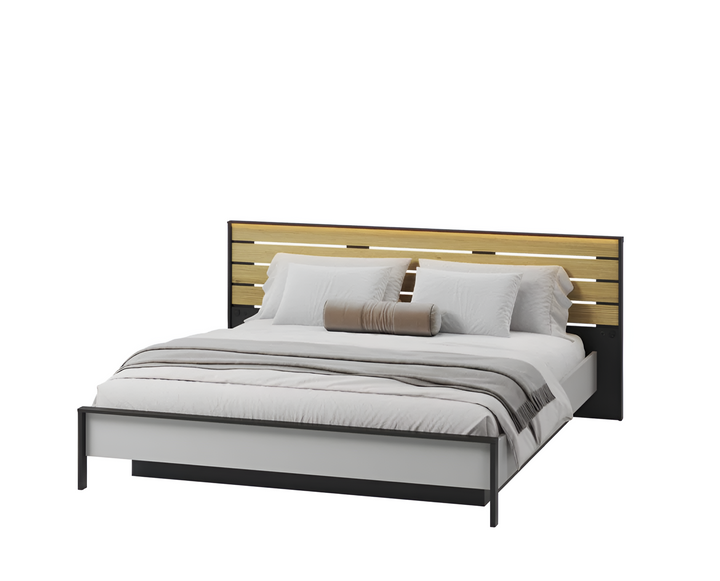 Gris Stylish Ottoman Bed EU Super King Size 180 x 200cm with Spacious Underbed Storage and LED Lighting