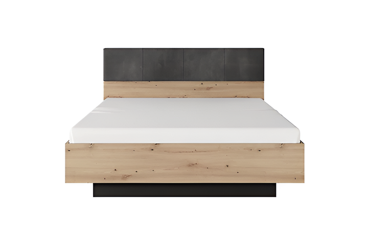 Tally Contemporary Ottoman Bed Frame EU King Size Artisan Oak Effect & Anthracite