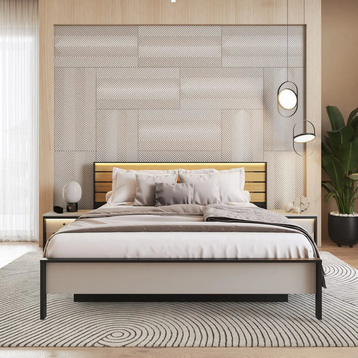Gris Ottoman Bed EU King Size 160 x 200cm with Spacious Underbed Storage and LED Lighting