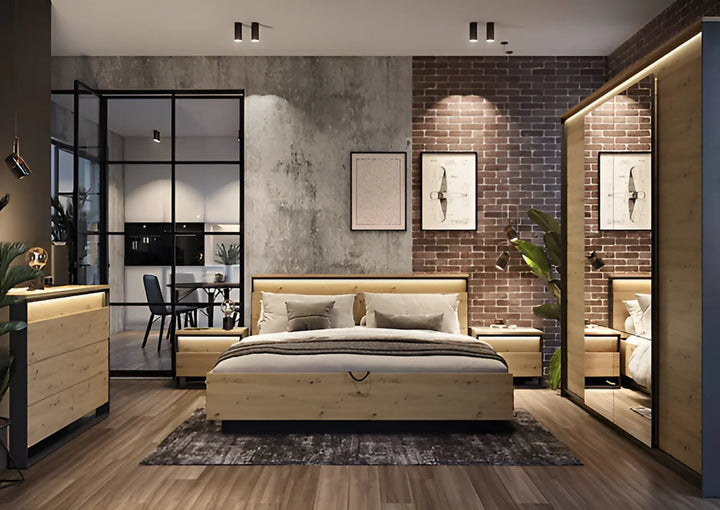 Quant 02 - Stylish EU King Size Ottoman Bed with Pneumatic Opening