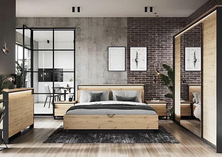 Quant 02 - Stylish EU King Size Ottoman Bed with Pneumatic Opening