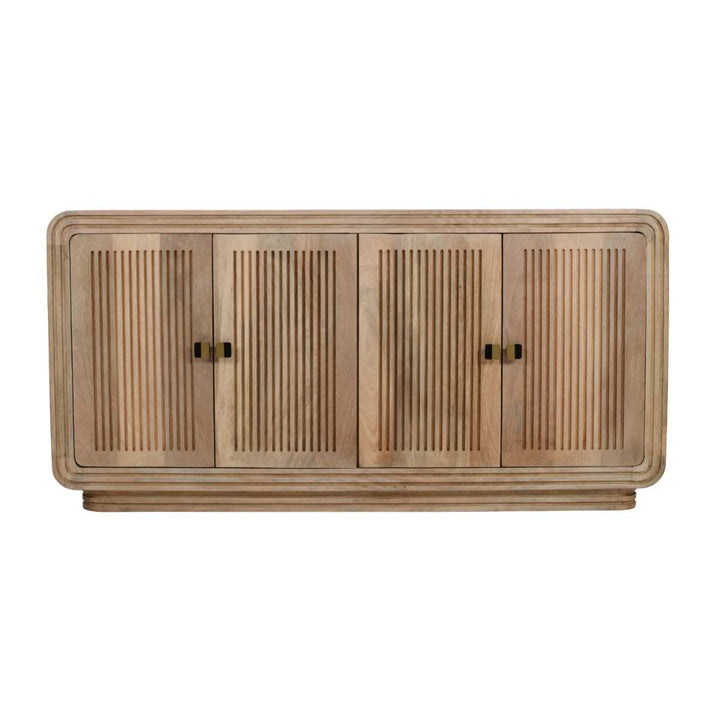 Hudson Carved Solid Mango Wood 4 Door Large Sideboard