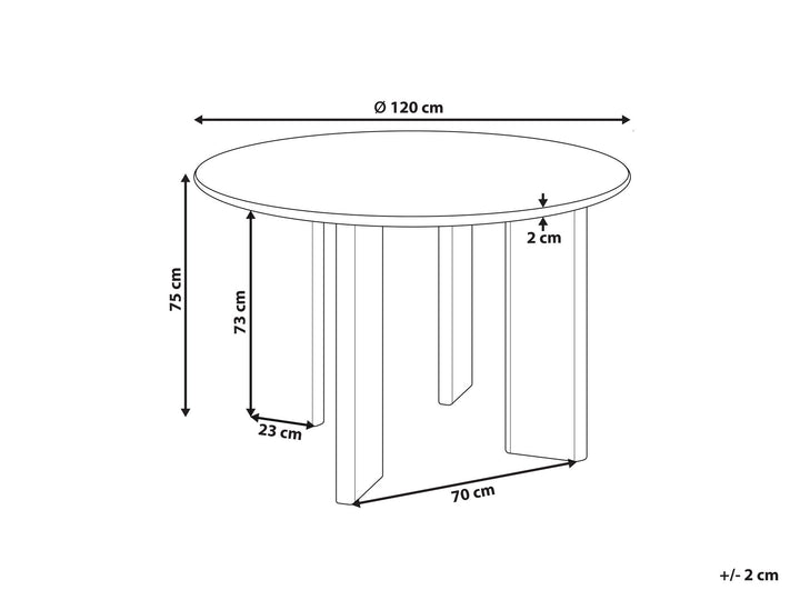 Calderon Round Dining Table ⌀ 120 cm Black