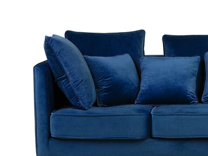 Fenstad 3 Seater Velvet Sofa Blue