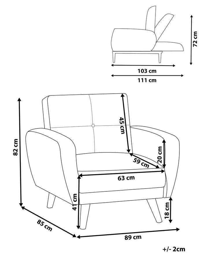 Florli Armchair Fabric Light Beige