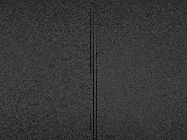 Floro 3 Seater Faux Leather Sofa Black