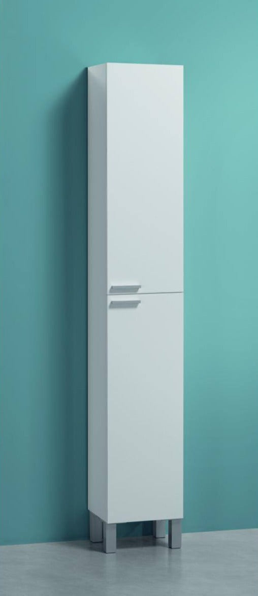 Tall Narrow Bathroom Cupboard White Gloss Rysing
