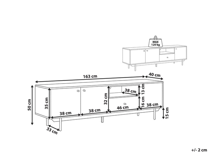 TV Stand Brown/ White Ozge