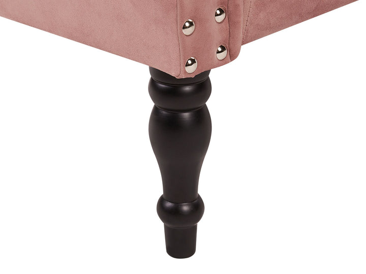 06/06/2025 Ivry Left Hand Velvet Chaise Lounge Pink