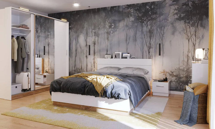 Dentro Ottoman Bed with LED Lighting and Storage - 140x200cm