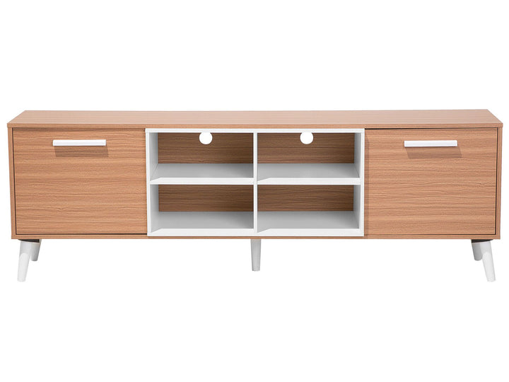 TV Stand Light Brown/ White Apresio