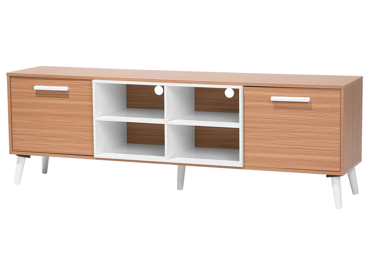 TV Stand Light Brown/ White Apresio