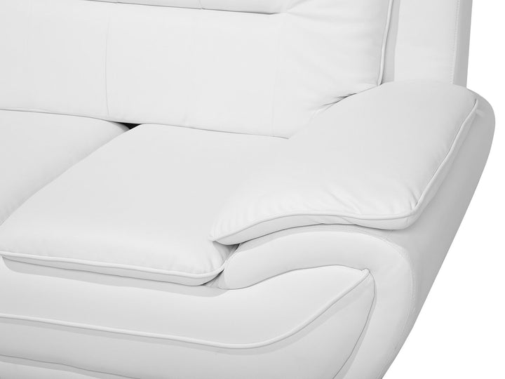 Leira 2 Seater Faux Leather Sofa White