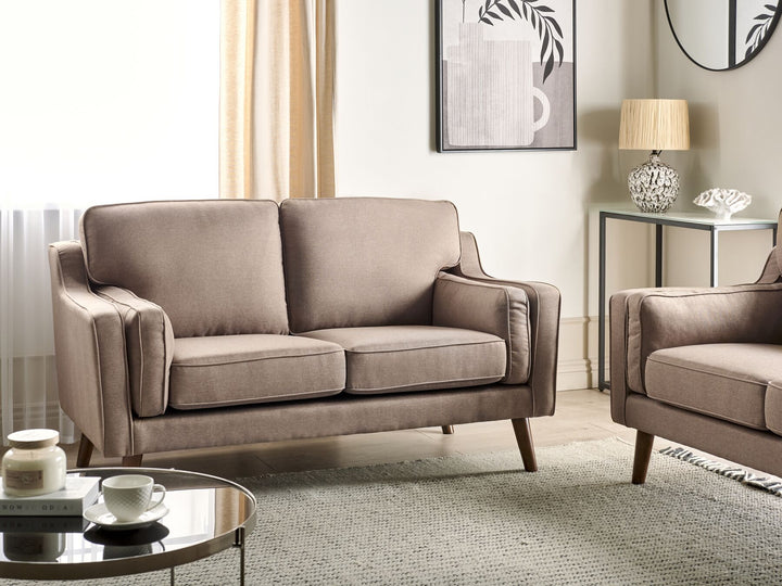 Lokka 2 Seater Fabric Sofa Light Brown