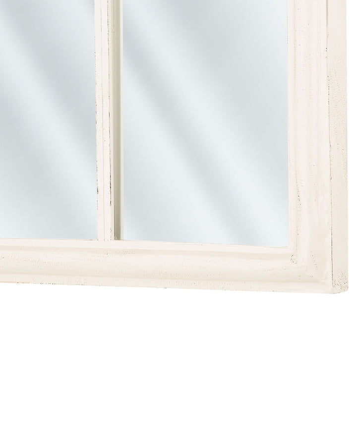 Trelly Wall Mirror Metal White