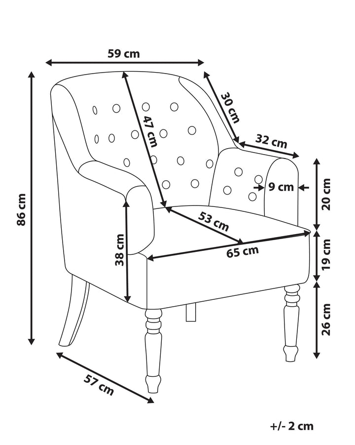 Mandal Armchair Fabric Multicolour