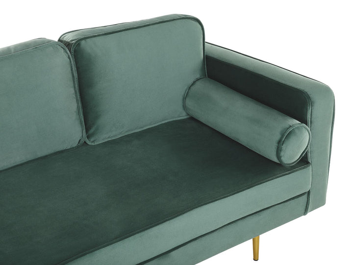 Miramas Right Hand Velvet Chaise Lounge Mint Green