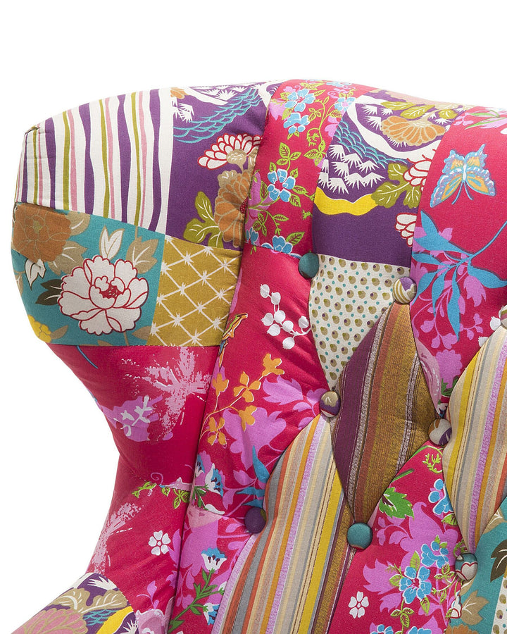 Molde Wingback Chair Fabric Fuchsia Pink