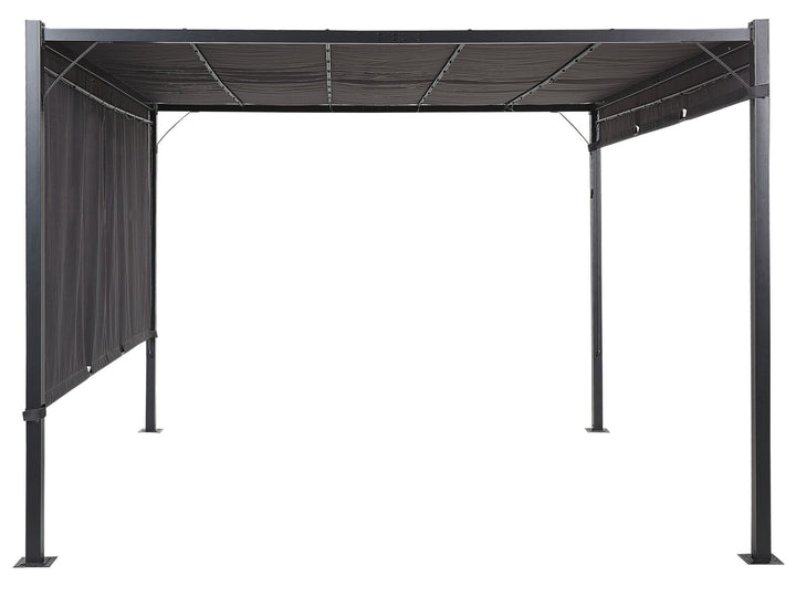 Parga Pergola with LED Lights 310 x 310 cm Dark Grey