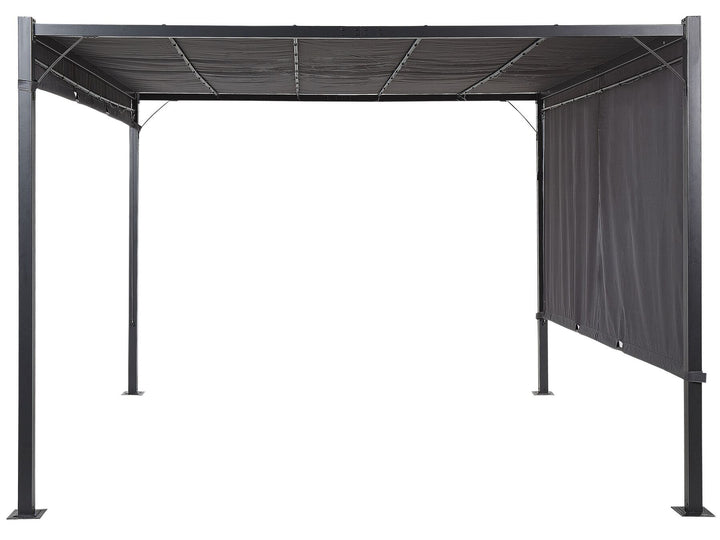 Parga Pergola with LED Lights 310 x 310 cm Dark Grey