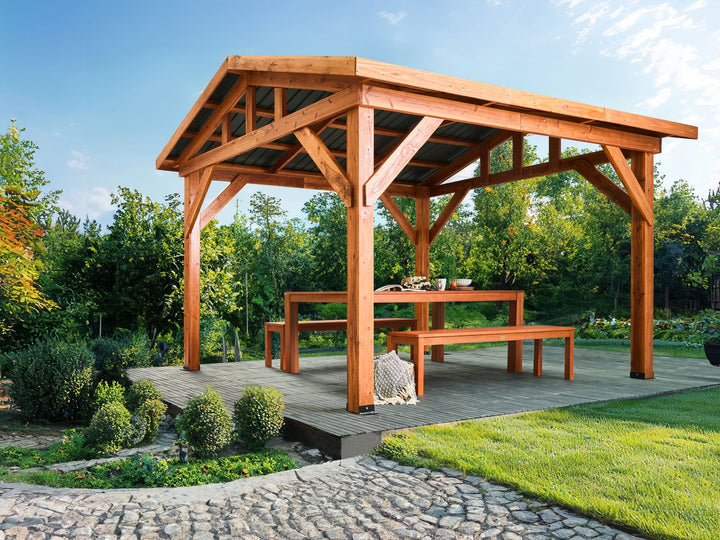 Secchia Pergola 296 x 350 cm Light Wood