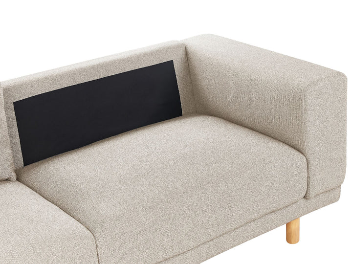 Nivala 3 Seater Fabric Sofa Light Beige