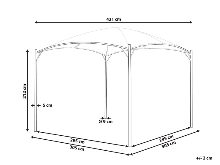 Vomero Pergola 305 x 305 cm Beige