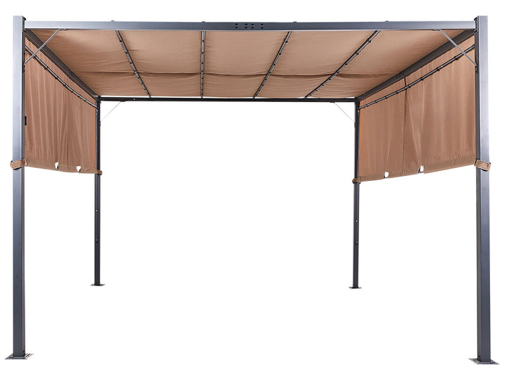 Parga Pergola With LED Lights Brown