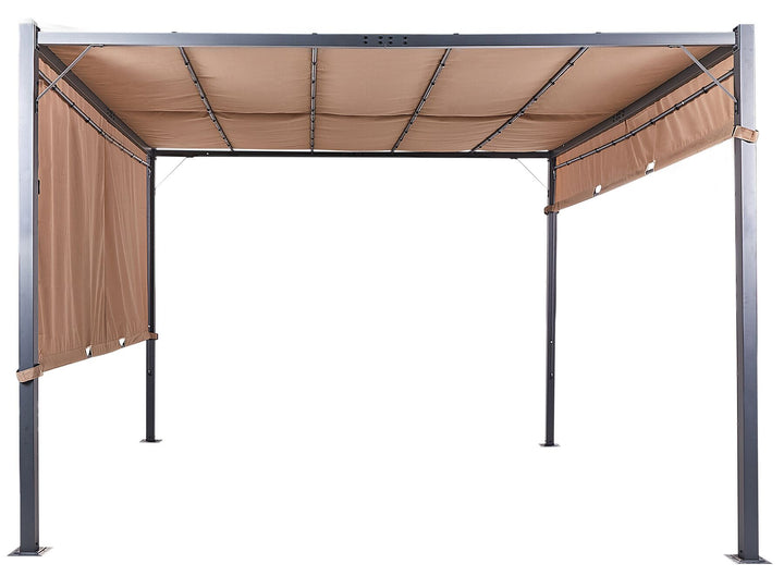 Parga Pergola With LED Lights Brown