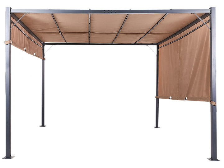 Parga Pergola With LED Lights Brown