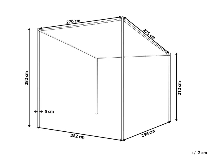 Vimino Pergola 282 x 294 cm Taupe