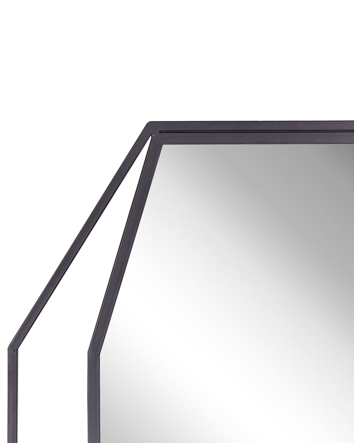 Nire Wall Mirror Metal Graphite Grey