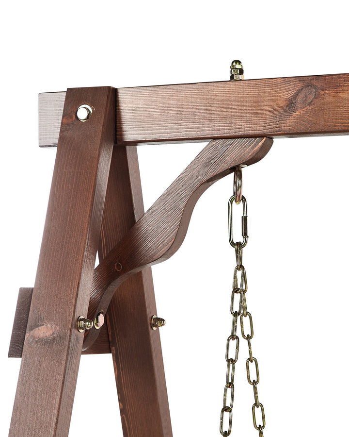 Nerito Patio Swing Wood Dark Brown