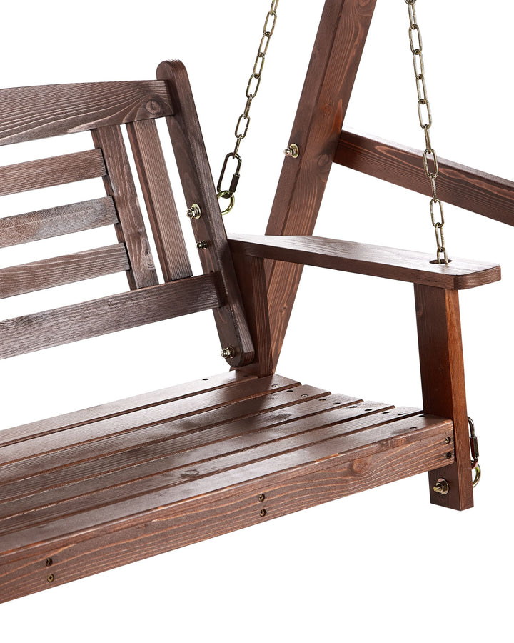 Nerito Patio Swing Wood Dark Brown