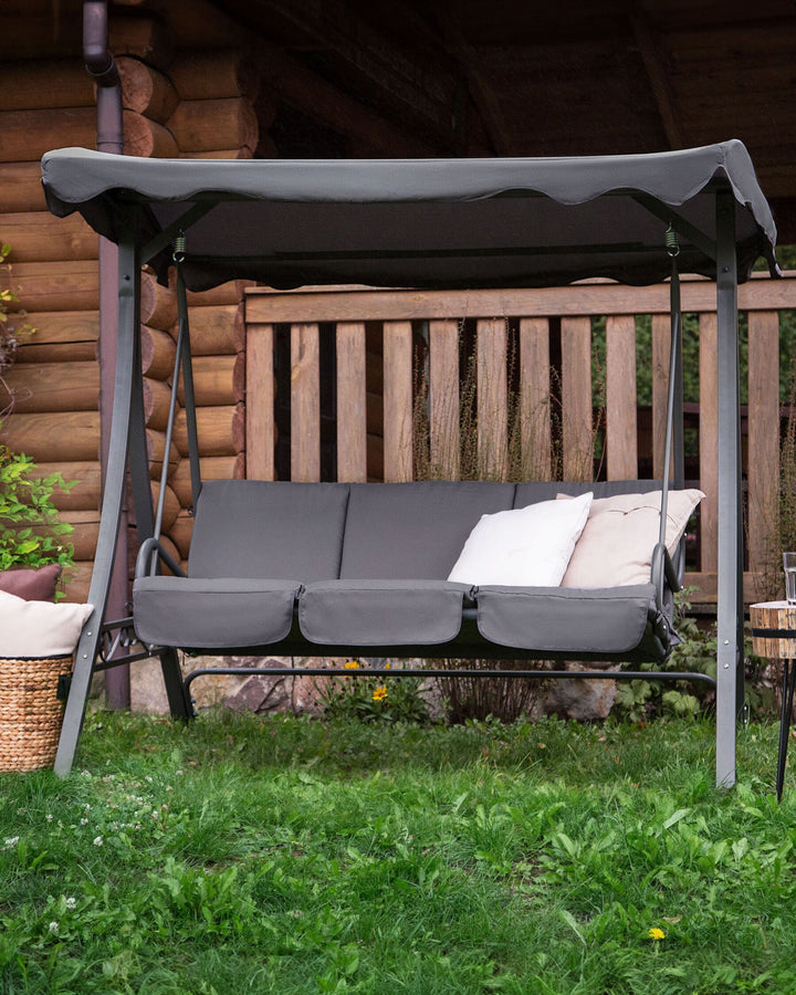 Gabro Patio Swing Metal Dark Grey