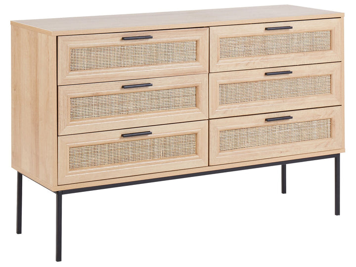 6 Drawer Chest Light Brown PASCO