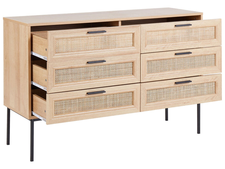 6 Drawer Chest Light Brown Warren