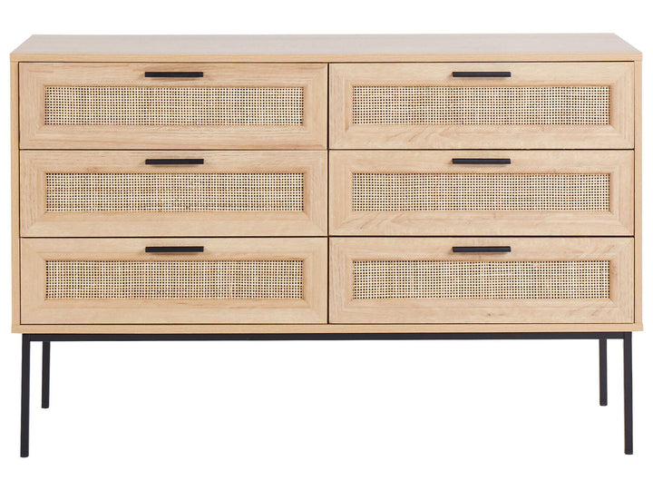 6 Drawer Chest Light Brown Warren