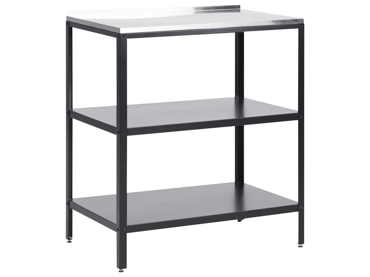 Vilama Steel Outdoor Kitchen Island 80 x 50 x 92 Black